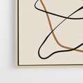 Obraz w ramie 50x50 - Bezczasowe Kontury - abstrakcyjne linie, zaplątane - rama drewno