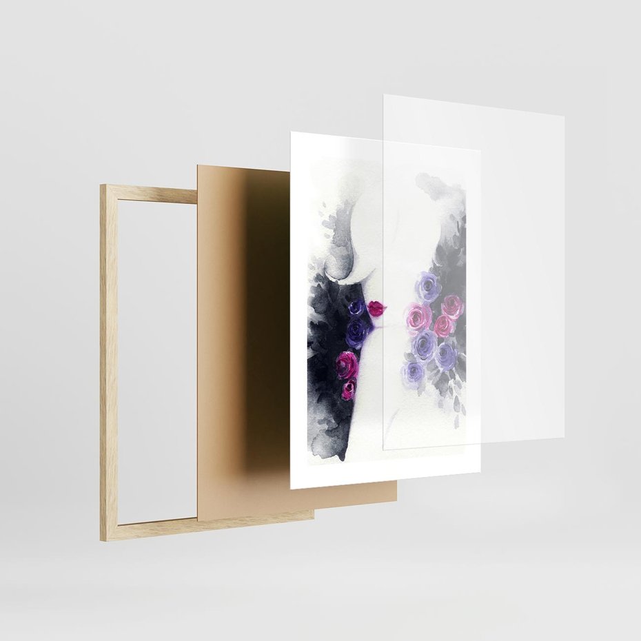 Plakat w ramie 30x40 - Urok osobowości - kobieta, portret - rama drewno