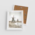 Plakat w ramie 40x50 - Wiejskie Młyny: Rustykalna Fotografia - młyny, rustykalna fotografia - rama biała