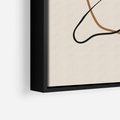 Obraz w ramie 50x70 - Bezczasowe Kontury - abstrakcyjne linie, zaplątane - rama czarna