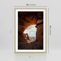 Plakat w ramie 50x70 - Magia pustynnego kanionu - pustynia, kanion - rama drewno