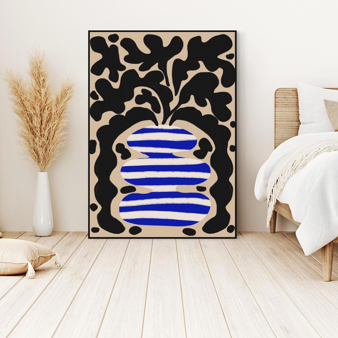 Obraz w ramie 70x100 - Boho Wizje - abstrakcyjny plakat, ciekawe formy - rama czarna