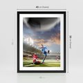 Plakat w ramie 40x50 - Ekscytacja Sportowego Świata - gol, mecz - rama czarna