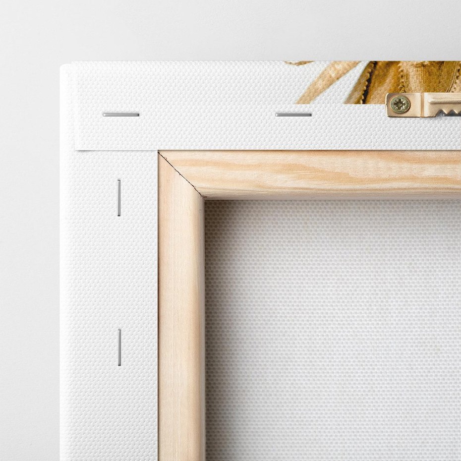 Obraz na płótnie 100x50 - Ekskluzywny Akcent - złoty, ananas