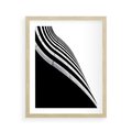 Plakat w ramie 40x50 - Architektoniczna Fala - architektura, falowany budynek - rama drewno