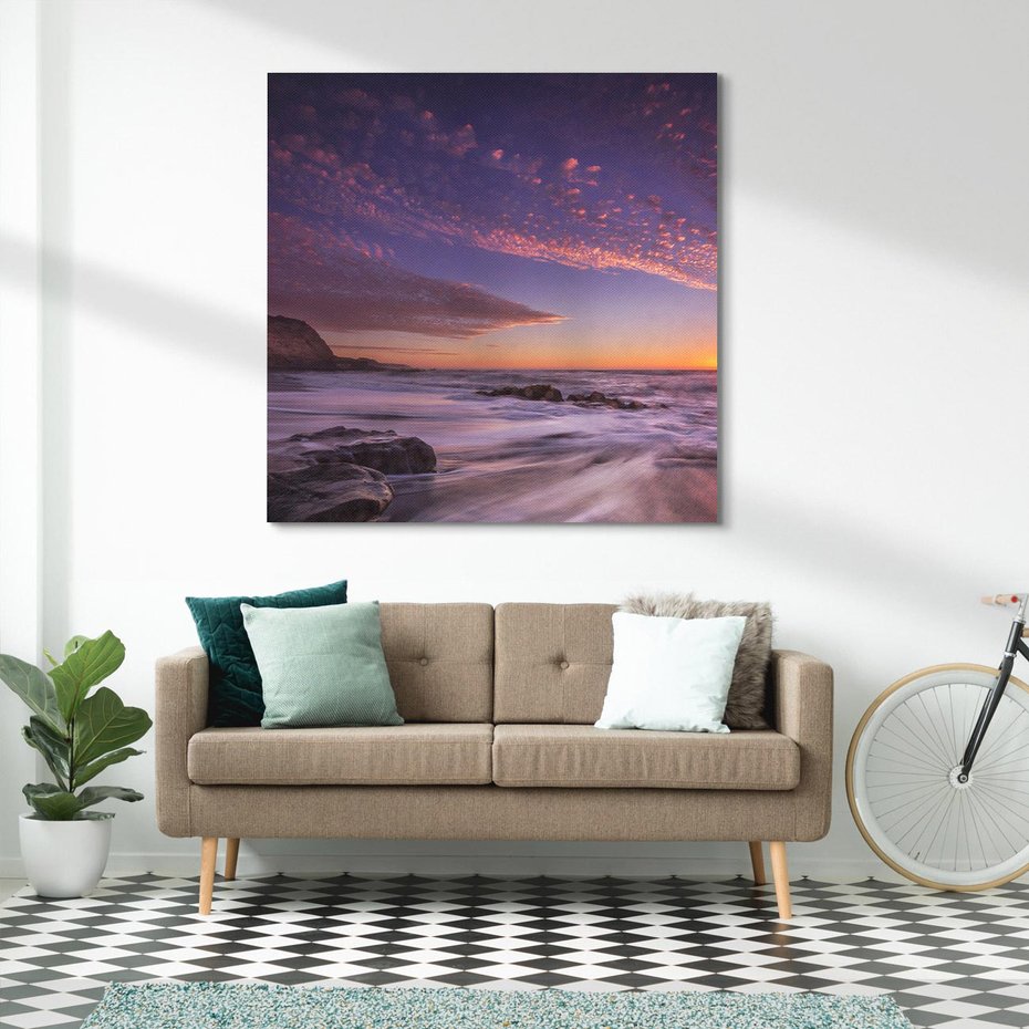 Obraz na płótnie 80x80 - Spojrzenie w głąb duszy - zachód słońca, zmierzch