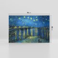 Obraz na płótnie 70x50 - "Starry Night Over the Rhone" (1888) Vincent van Gogh - Reprodukcja - reprodukcja, obraz na płótnie