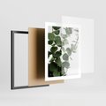 Plakat w ramie 40x50 - Zielone eukaliptusy - eukaliptus, liście - rama czarna