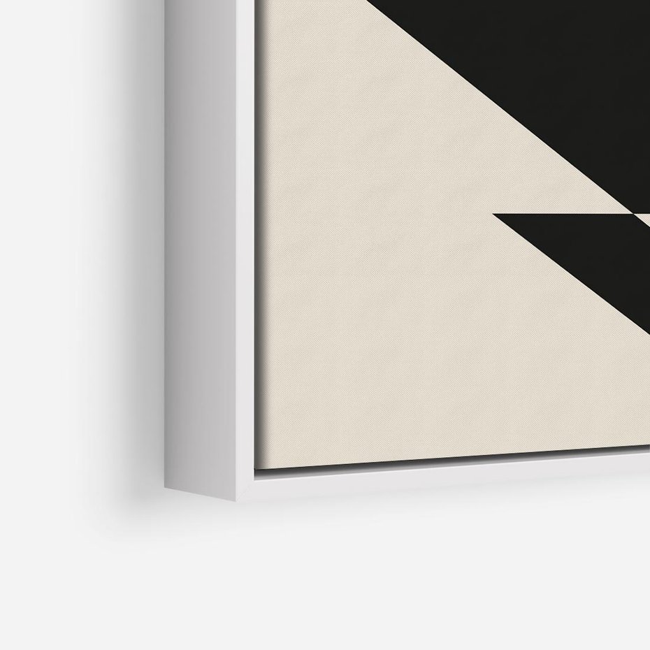 Obraz w ramie 80x80 - Rozkwitająca Abstrakcja - abstrakcyjne geometryczne kształty, minimalizm - rama biała