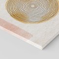 Obraz na płótnie 40x40 - Zapisane w promieniach słońca - beżowe strukturalne tło, koła