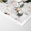 Plakat bez ramy 21x30 - Modne Białe Kwiaty - białe kwiaty, płatki