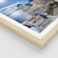 Plakat w ramie 30x40 - Uroki Santorini we Włoszech - Santorini, Włochy - rama drewno