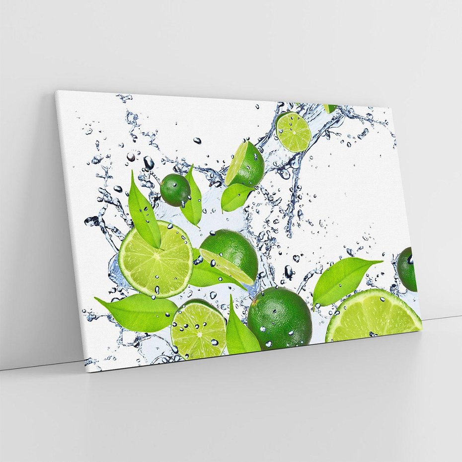 Obraz na płótnie 70x50 - Cytrusowa Świeżość - limonki, cytryny