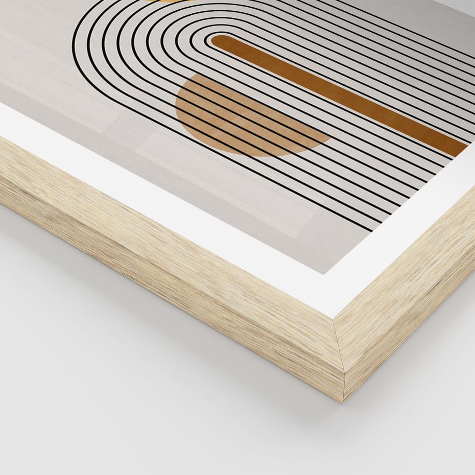 Plakat w ramie 30x40 - Wewnętrzne Labirynty Form - styl mid century, nowoczesna sztuka - rama drewno