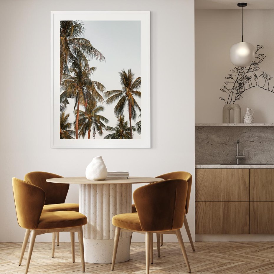 Plakat bez ramy 21x30 - Palmy - tęsknota za Hawajami - palmy, Hawaje