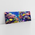 Obraz na płótnie 90x30 - Podwodne Zaczarowanie - kolorowa rafa koralowa, ukwiały