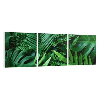 Obraz na płótnie 150x50 - Monstera Liście Fantazja - monstera, liście