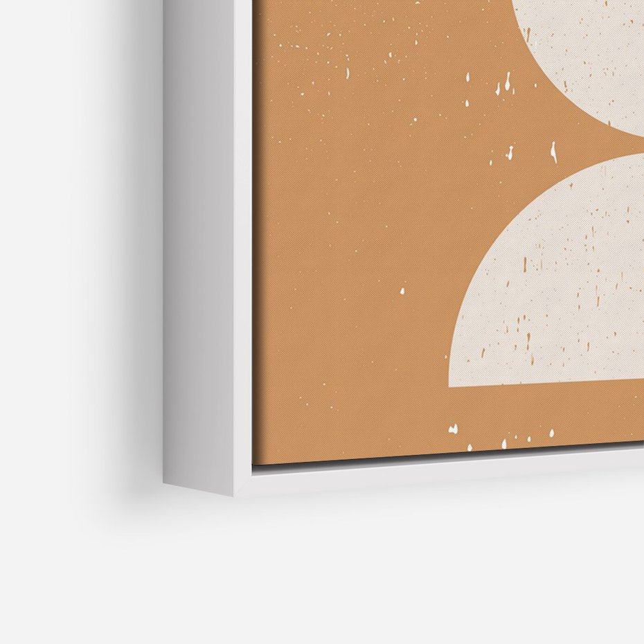 Obraz w ramie 70x100 - Podróżne Echa - mid century styl, nowoczesna grafika - rama biała