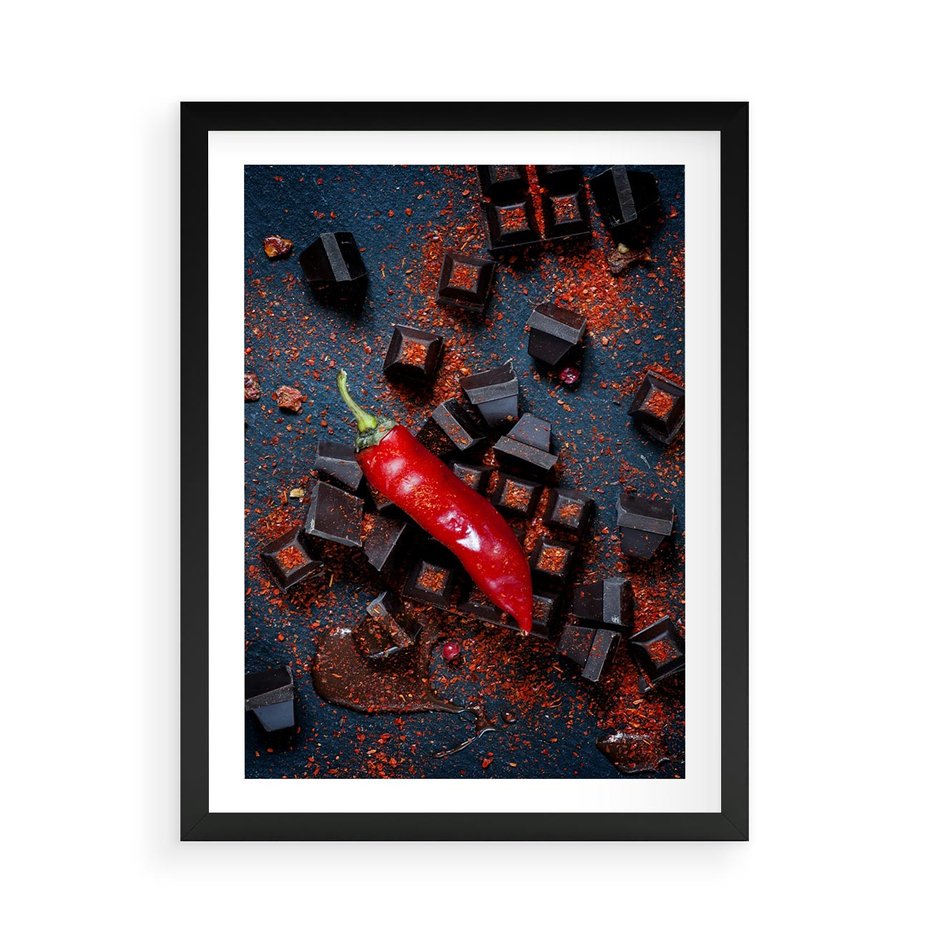 Plakat w ramie 50x70 - Papryka w Restauracji - restauracja, papryka - rama czarna