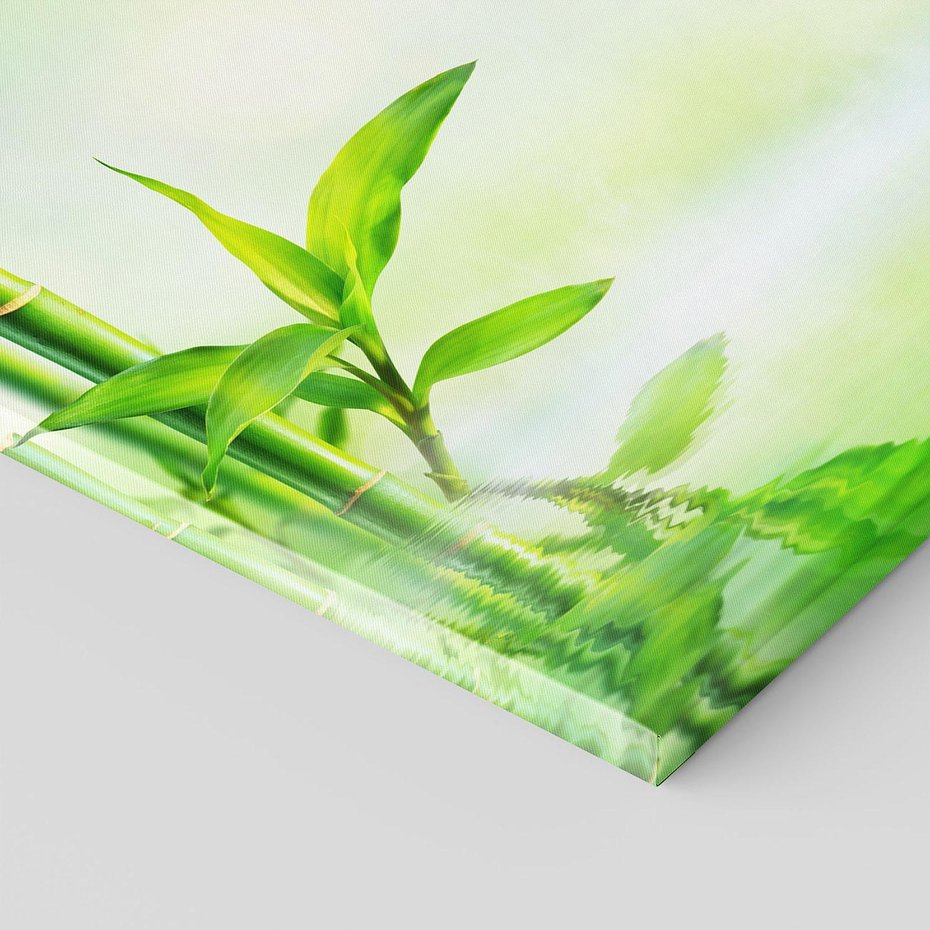 Obraz na płótnie 30x30 - Bambusowy relaks w SPA - bambus, SPA