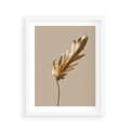 Plakat w ramie 40x50 - Piękno w Detalu - złoty, liść - rama biała