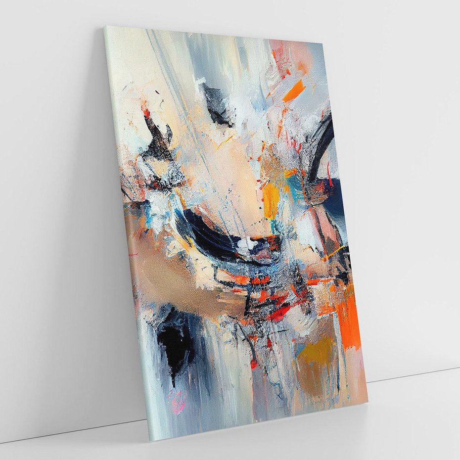 Obraz na płótnie 80x120 - Kontrapunkty zatajonych uczuć - dynamiczna abstrakcja, bałagan na płótnie