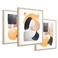 Zestaw obrazy w ramie 40x50 galeria - Abstrakcja, skandynawski, styl - rama drewno