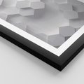 Plakat w ramie 40x50 - Kreatywna Forma - geometryczny, 3D - rama czarna