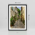 Plakat w ramie 50x70 - Spacer po Złotej Alei - uliczka, perspektywa - rama czarna