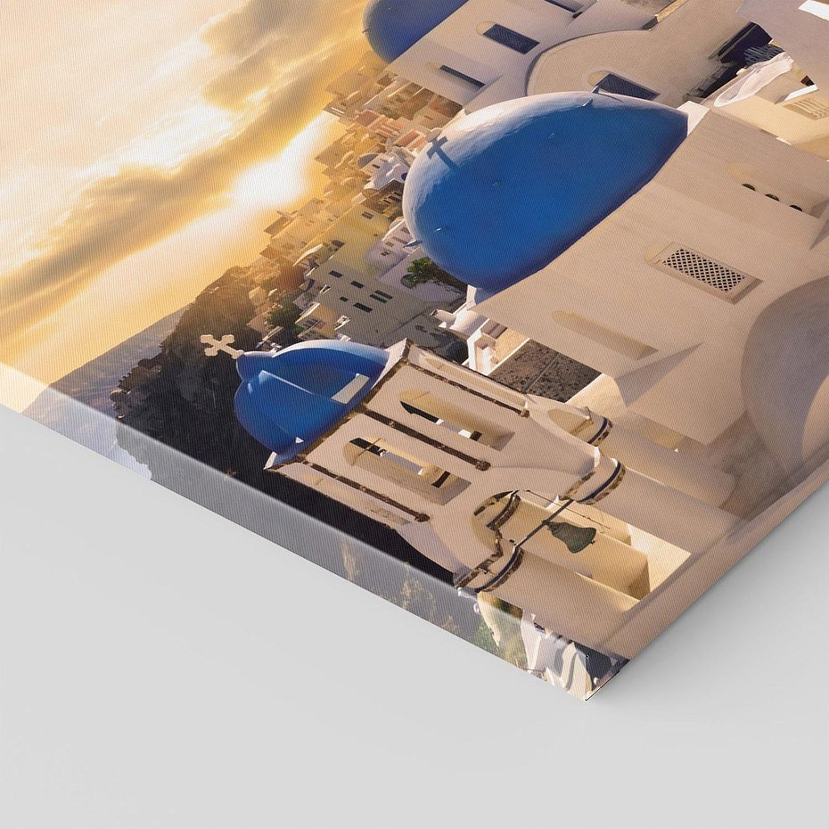 Obraz na płótnie 60x60 - Błękitna oaza w Grecji - Santorini, Grecja