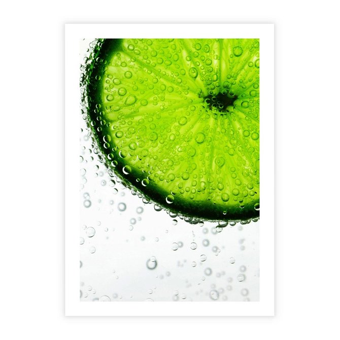 Plakat bez ramy 21x30 - Świeżość i kwasowość limonki - limnka, owoce