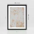 Plakat w ramie 30x40 - Beżowa Ściana z Łuszczącą Się Farbą - stara ściana, beżowa - rama czarna