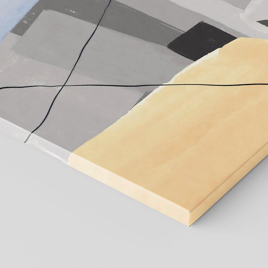 Obraz na płótnie 100x70 - Harmonia w chaosie serca - abstrakcja na szarym tle, kolorowe plamy koloru