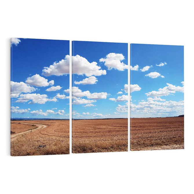 Obraz na płótnie 120x80 - Łąka - Niebo i chmury - łąka, niebo