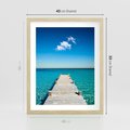 Plakat w ramie 40x50 - Letnie Morskie Uczucie - morze, pomost - rama drewno