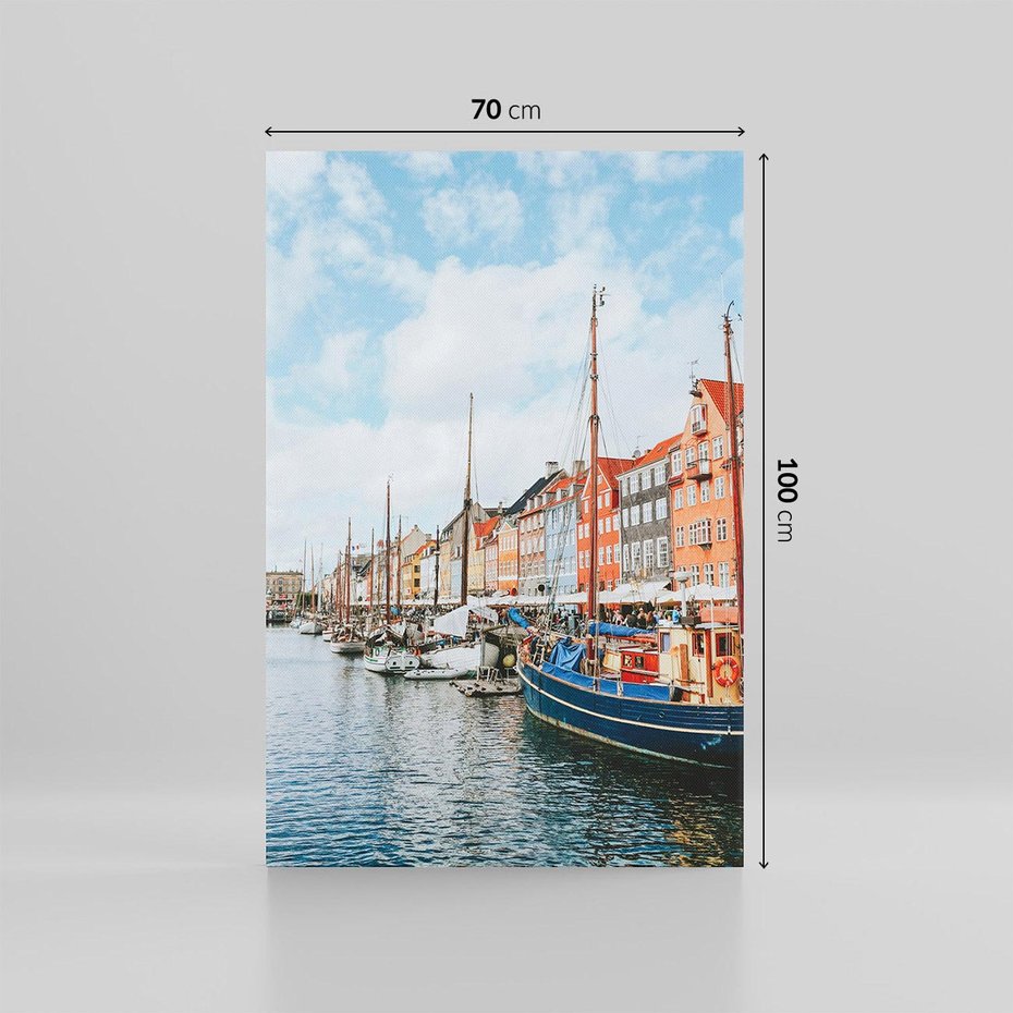 Obraz na płótnie 70x100 - Wibracje Miejskiego Klimatu - Dania, Kopehaga