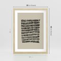 Plakat w ramie 30x40 - Energetyczne Pulsacje Nowości - boho plakat, czarne kropki kreski - rama drewno