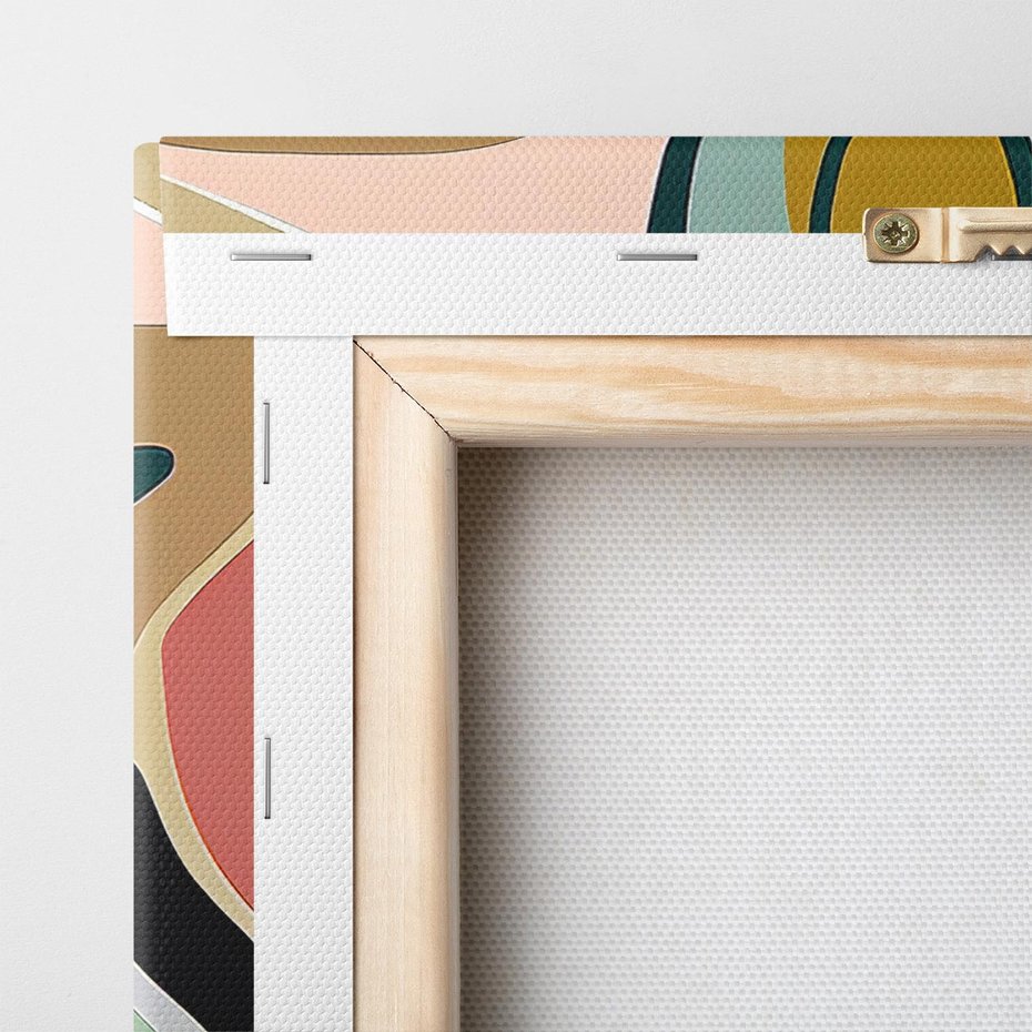 Obraz na płótnie 120x60 - Kolory Ziemi - olejny obraz, abstrakcja w kształcie kwiatu