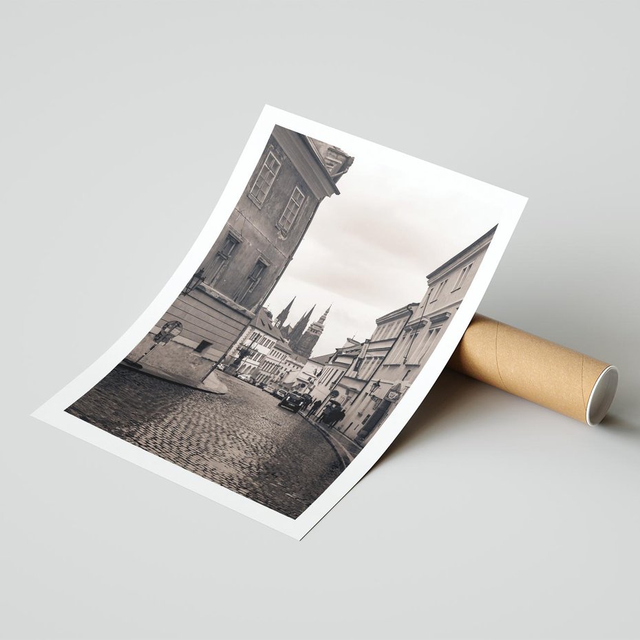 Plakat bez ramy 21x30 - Przygoda Na Horyzoncie - uliczka, perspektywa