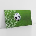 Obraz na płótnie 120x60 - Sportowa rywalizacja - bramka, piłka