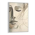 Obraz w ramie 80x120 - Tylko Zamknij Oczy - twarz kobiety, zamknięte oczy - rama biała