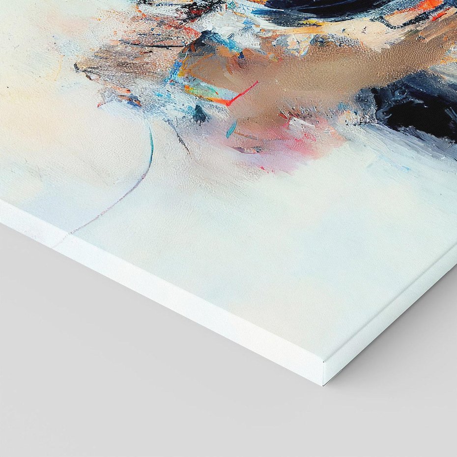 Obraz na płótnie 70x50 - Kontrapunkty zatajonych uczuć - dynamiczna abstrakcja, bałagan na płótnie