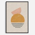 Obraz w ramie 50x70 - Krótka Forma - abstrakcyjna sztuka, boho kształty - rama czarna