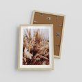 Plakat w ramie 30x40 - Sztuka Suszonych Traw - trawa pampas, suszone trawy - rama drewno
