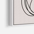 Obraz w ramie 70x100 - Abstrakcyjne Harmonie - abstrakcyjne szkicowane linie, minimalizm - rama biała