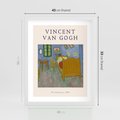 Plakat w ramie 40x50 - Reprodukcja van Gogha - vincent van gogh, reprodukcja - rama biała