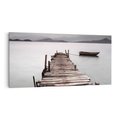 Obraz na płótnie 120x60 - Spokój nad Jeziorem - pomost, jezioro