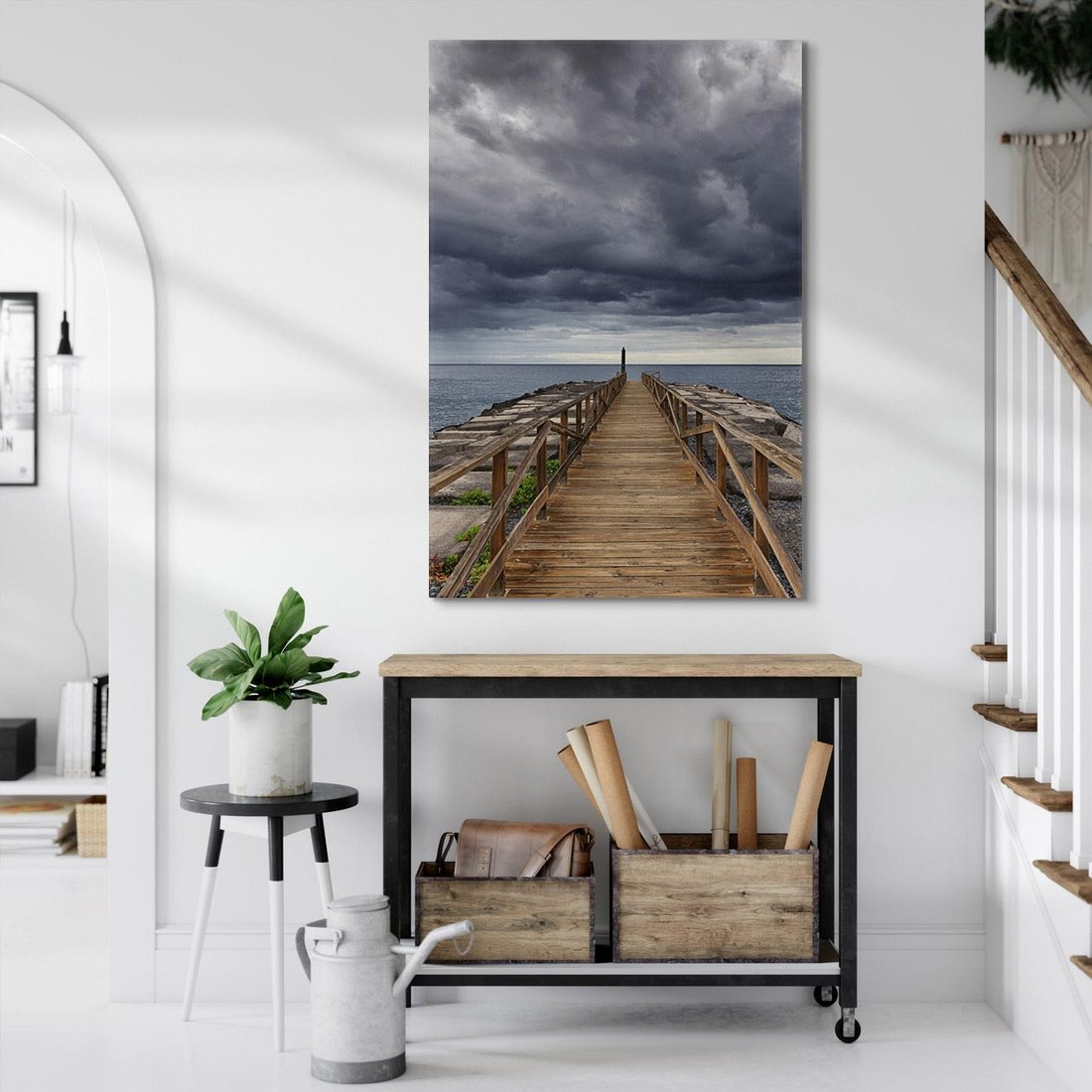 Obraz na płótnie 70x100 - Burzowe emocje - sztorm, morze