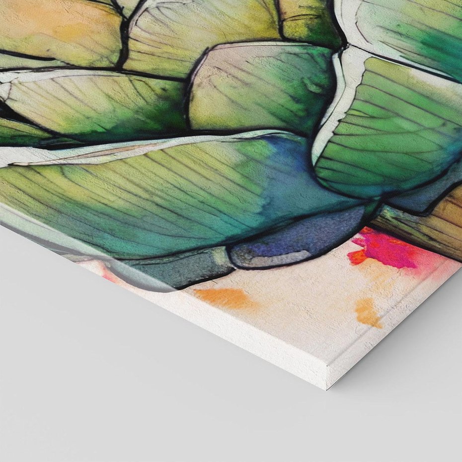 Obraz na płótnie 70x100 - Estetyczna Roślina - abstrakcja, akwarela