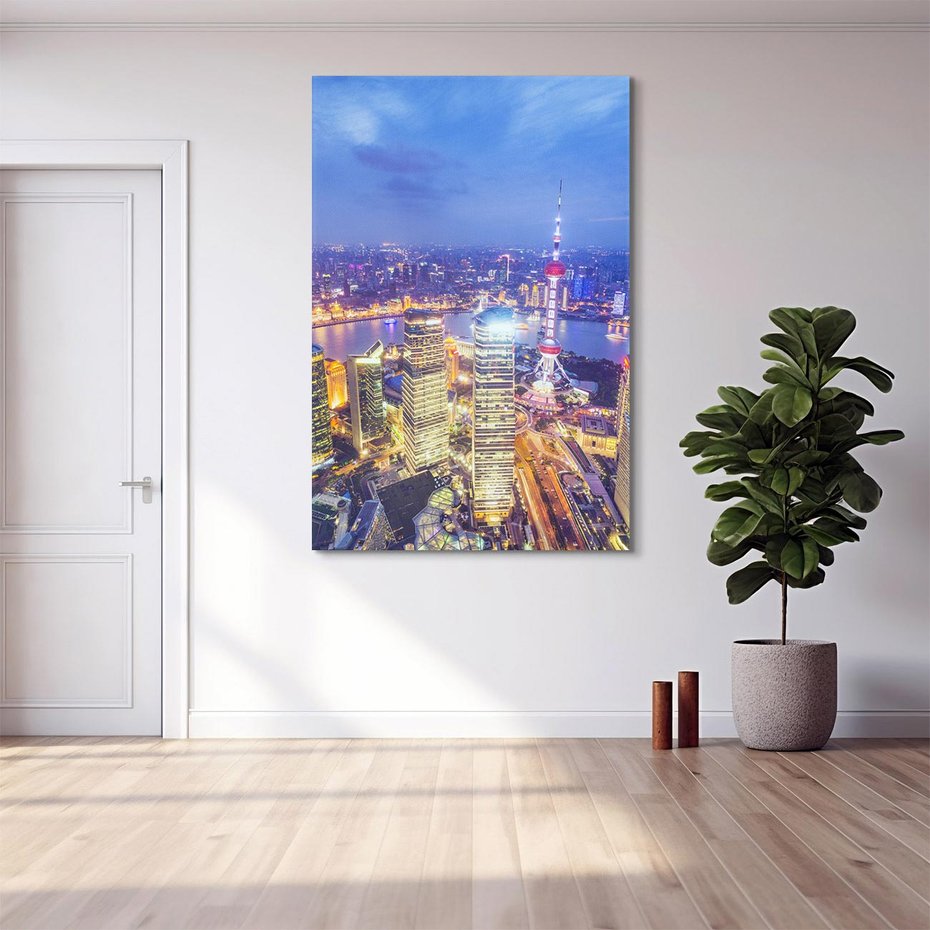 Obraz na płótnie 80x120 - Shanghai: Mocnowieżowce Azji - Shanghai, Chiny